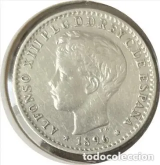 Moneda 10 Centavos Puerto Rico 1896