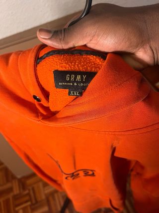 Sudadera Grimey naranja talla L