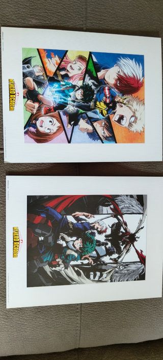 4 Laminas Anime: One Piece, DBZ, MHA