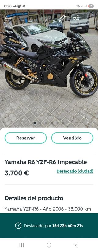 Yamaha R6 YZF-R6 Impecable - 2006