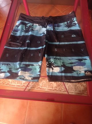Bañador Quiksilver niño - Azul y Negro.