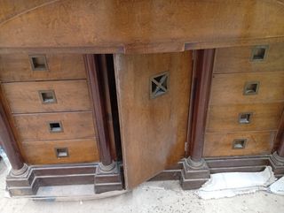 Mueble baño vintage de madera 8 cajones...