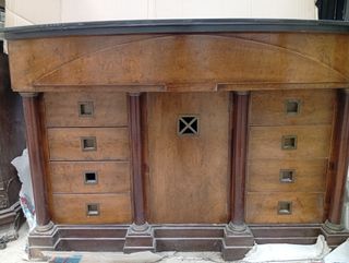 Mueble baño vintage de madera 8 cajones...