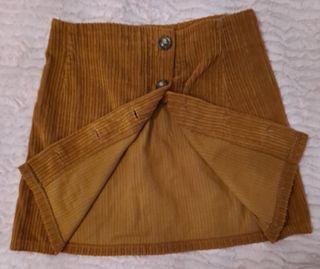 Minifalda pana marrón
