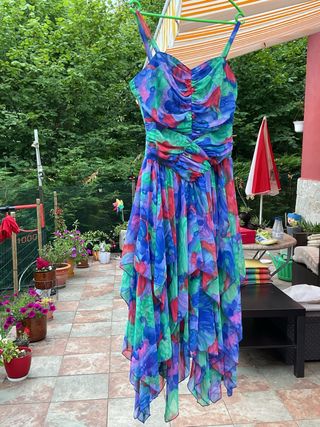 Vestido fiesta multicolor talla 38-40