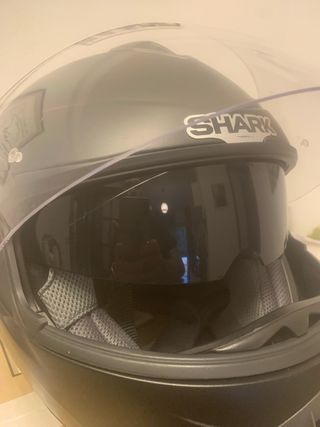 Casco moto Shark negro mate
