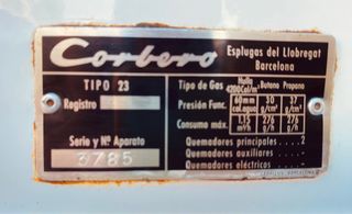 Hornillo Corbero vintage 2 fuegos