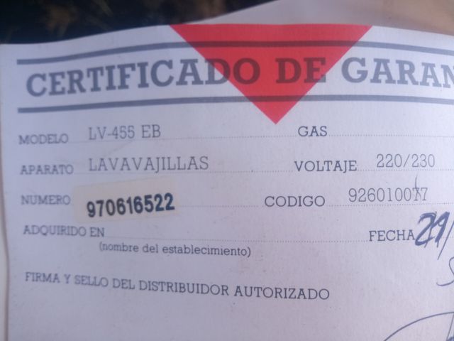 Bandeja Lavavajillas LV-455 EB incluye un filtro