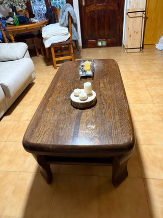 Mesa centro madera maciza