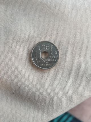 Moeda 25 Pesetas Melilla 1997