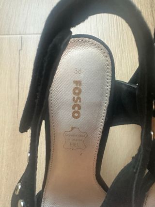 Sandalias Fosco negras tacón 38