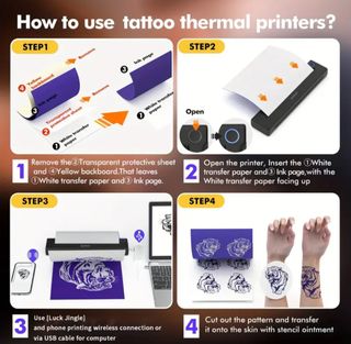 Impresora térmica tatuajes A4 ,impreson sin tinta 