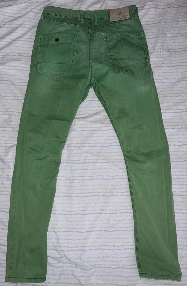 Vaqueros Scotch&Soda verde claro talla 32/34
