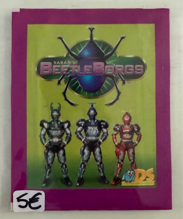 Sobre de cromos sin abrir Beetle Borgs Saban's