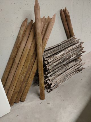 Valla empalizada madera 35m