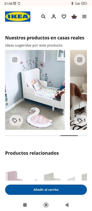 Cama infantil blanca Ikea