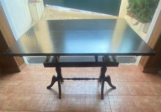 Mesa plegable madera oscura