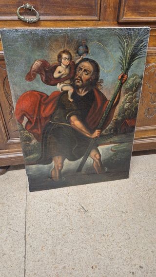 Pintura antigua San Cristobal
