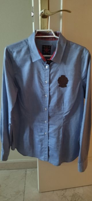 Camisa vaquera Lion Of Porches azul. Nueva. 