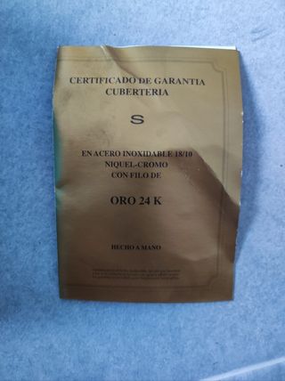 Cubertería 24k - Acero inoxidable