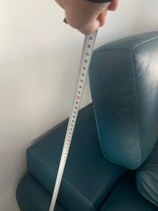 Sofá piel turquesa relax