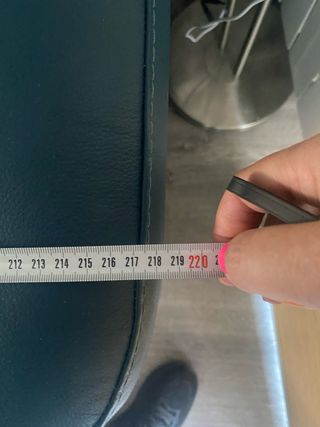 Sofá piel turquesa relax