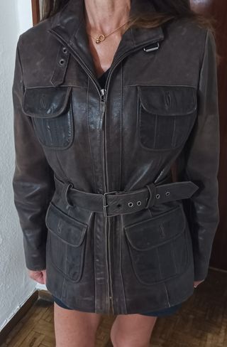 Chaqueta aviador piel marrón AVIATRIX