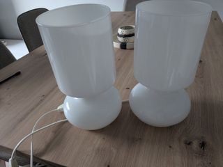 2 Lámparas de mesa IKEA LYKTA - Blancas