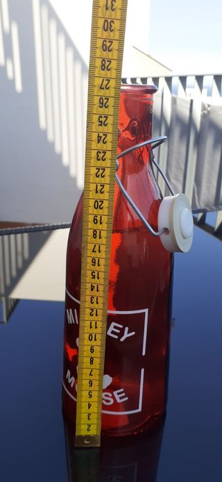 Botella Mickey Mouse cristal rojo