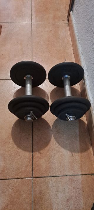 PESAS 2 MANCUERNAS DE 18KG (9KG+9KG)