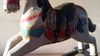 Caballito balancín madera vintage