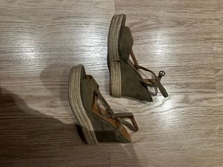 Formy - Zapatos cuña mujer verde oliva