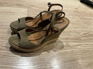 Formy - Zapatos cuña mujer verde oliva