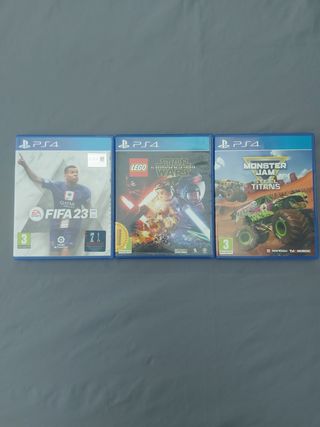 3 Juegos PS4: FIFA 23, LEGO Star Wars Monster Jam