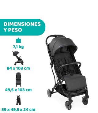 Carrito bebé ligero Gris