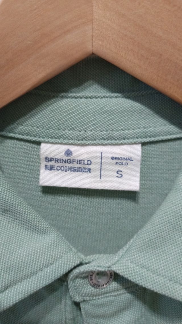 Polo verde hombre talla M