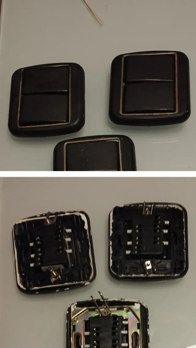 Componentes eléctricos: interruptores y enchufes