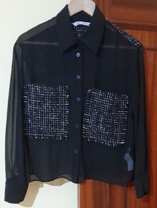 Camisa negra Zara - M