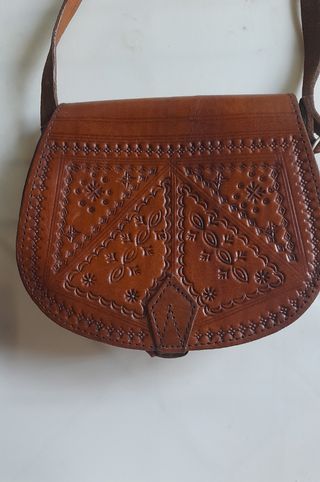 2 Bolsos bandolera cuero marrón