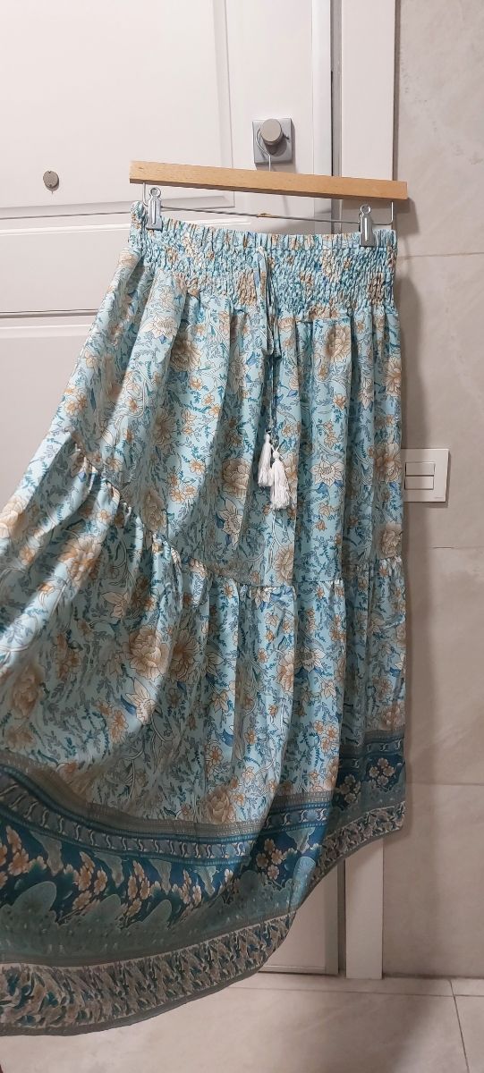 Falda larga acampanada XL