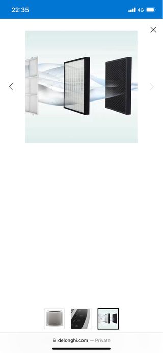 Purificador Delonghi AC100 - alcance 40m2