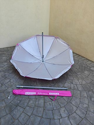 Sombrilla playa 160 rosa