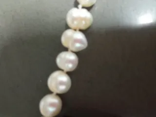 Collar perlas blancas y plata