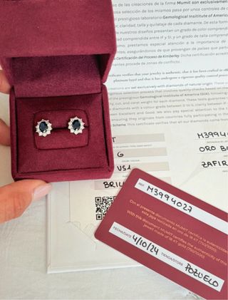 Pendientes Mumit zafiro