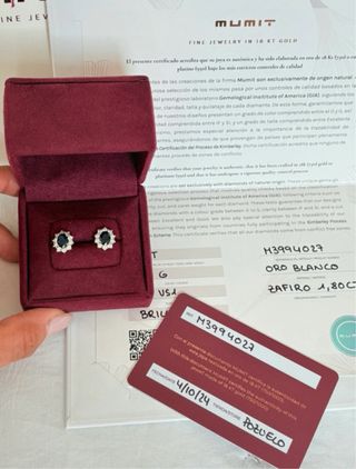 Pendientes Mumit zafiro