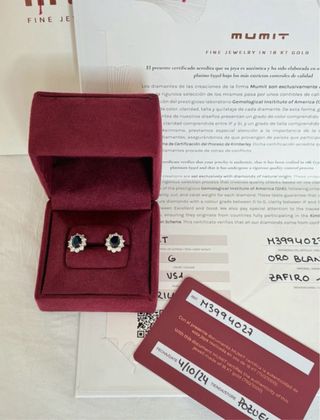 Pendientes Mumit zafiro