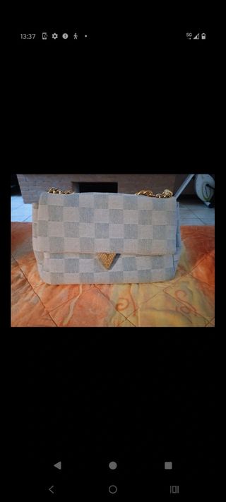 Borsa a tracolla vicolo - bianca e blu