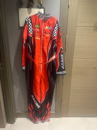 Disfraz piloto carreras rojo-negro