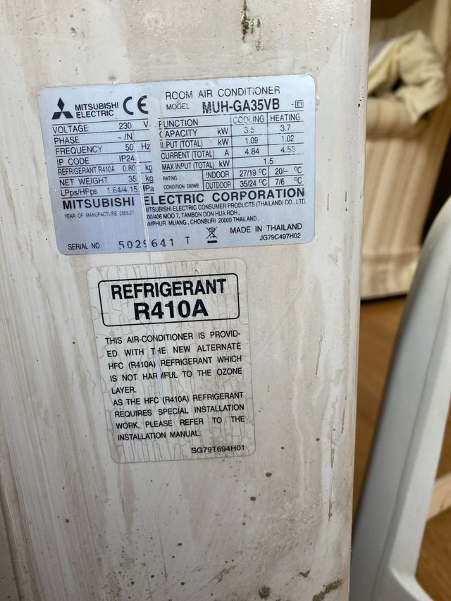 Aire acondicionado Mitsubishi G-line de 3600fg