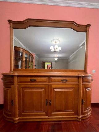 Mueble salón madera - espejo